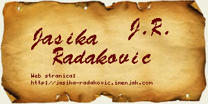 Jasika Radaković vizit kartica